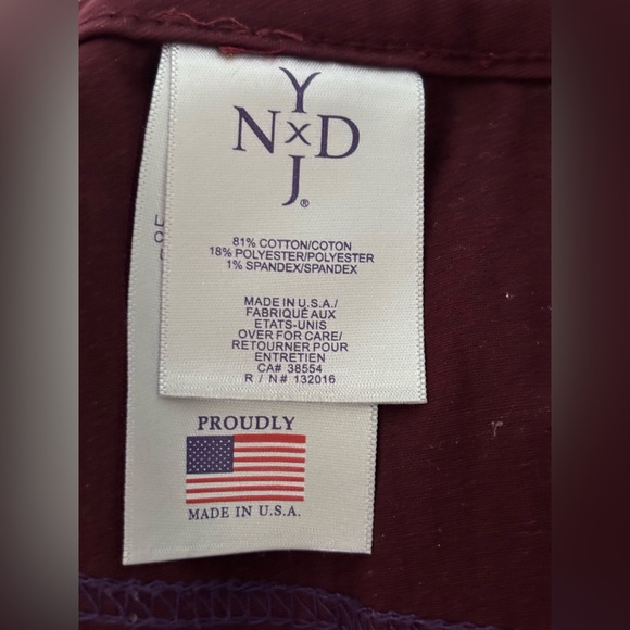 NYDJ Not Your Daughter's  Legging Jeans  Pants-Maroon- Sz 24W-Lift Tuck USA - Picture 11 of 12